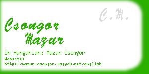 csongor mazur business card